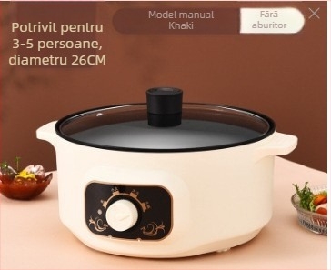 Oală electrică multifuncțională pentru gătit, capacitate 2.1–4 L, pentru 2–3 persoane, liner din oțel inoxidabil 201, 1–2 straturi, modelul 701