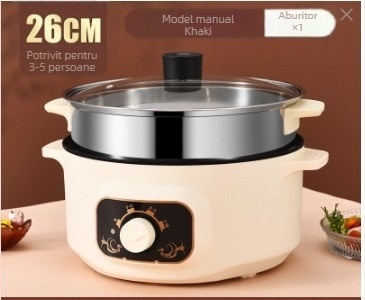 Oală electrică multifuncțională pentru gătit, capacitate 2.1–4 L, pentru 2–3 persoane, liner din oțel inoxidabil 201, 1–2 straturi, modelul 701