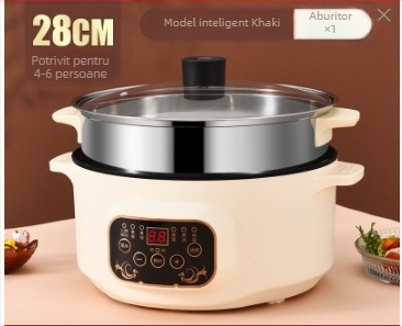 Oală electrică multifuncțională pentru gătit, capacitate 2.1–4 L, pentru 2–3 persoane, liner din oțel inoxidabil 201, 1–2 straturi, modelul 701