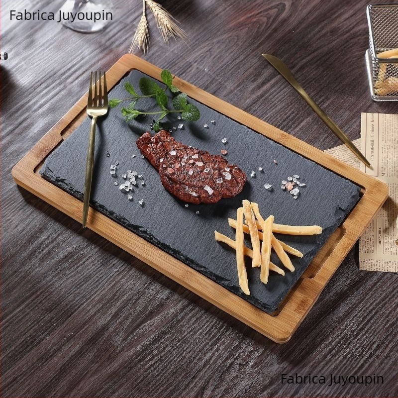 Placă din piatră de porțelan, suprafață mată, formă dreptunghiulară, stil japonez.