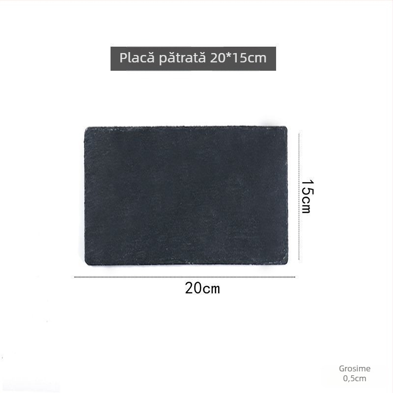 Placă din piatră de porțelan, suprafață mată, formă dreptunghiulară, stil japonez.