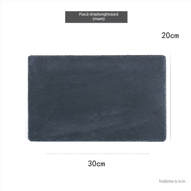 Placă din piatră de porțelan, suprafață mată, formă dreptunghiulară, stil japonez.