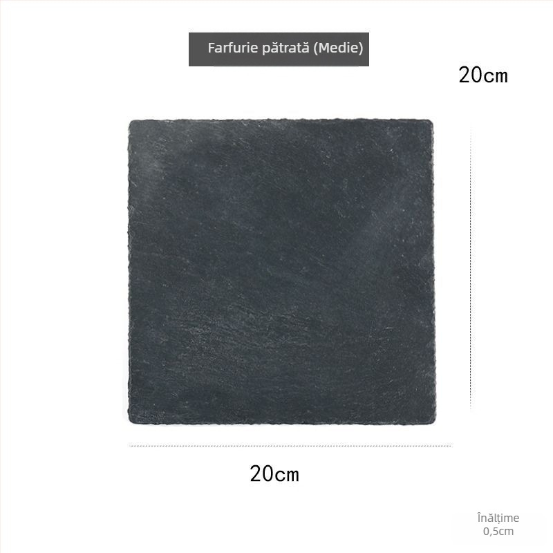 Placă din piatră de porțelan, suprafață mată, formă dreptunghiulară, stil japonez.