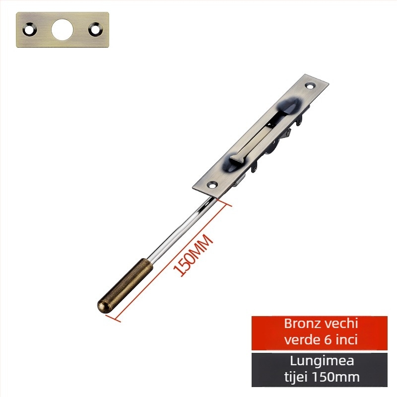 Zăvor ascuns pentru ușă, tip F, oțel inoxidabil 304, electroplacare, stil modern