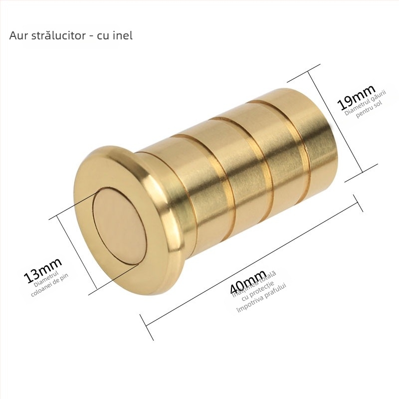 Tub din alamă protejat împotriva prafului pentru doparea orificiului de șurub la ușă – Model 2519/3427, Brand Leyoujia, Stil Lux ușor (Model 2519/3427 · Tip: Tub protejat împotriva prafului · Material: Alamă · Brand: Leyoujia · Stil: Lux ușor)
