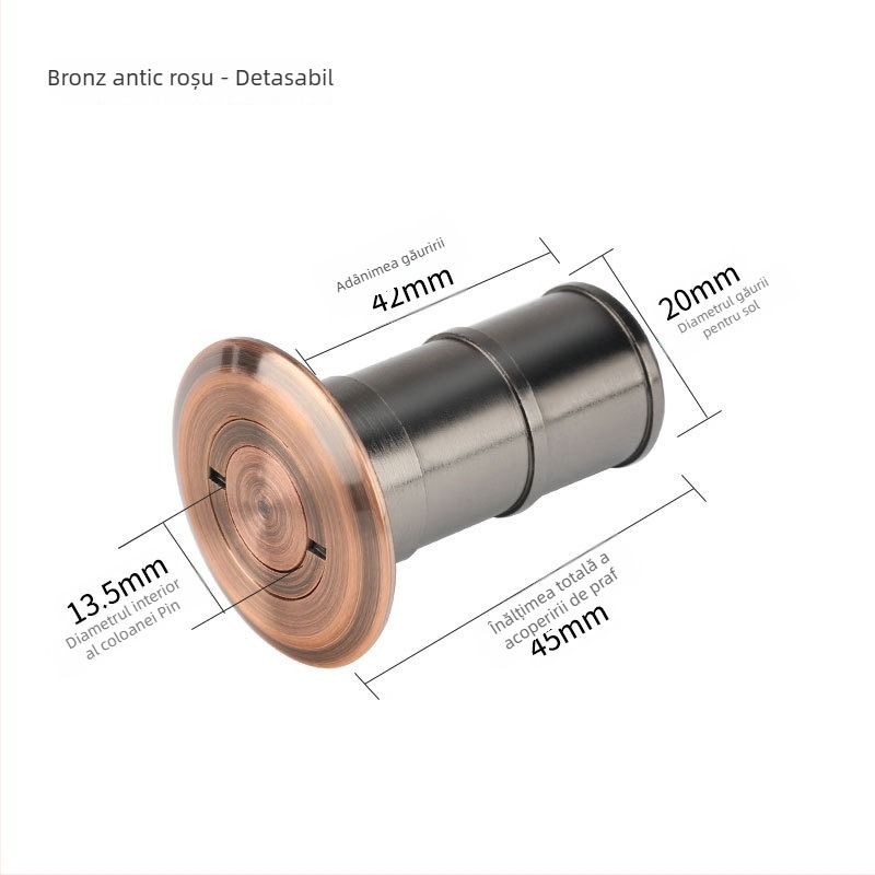 Tub din alamă protejat împotriva prafului pentru doparea orificiului de șurub la ușă – Model 2519/3427, Brand Leyoujia, Stil Lux ușor (Model 2519/3427 · Tip: Tub protejat împotriva prafului · Material: Alamă · Brand: Leyoujia · Stil: Lux ușor)