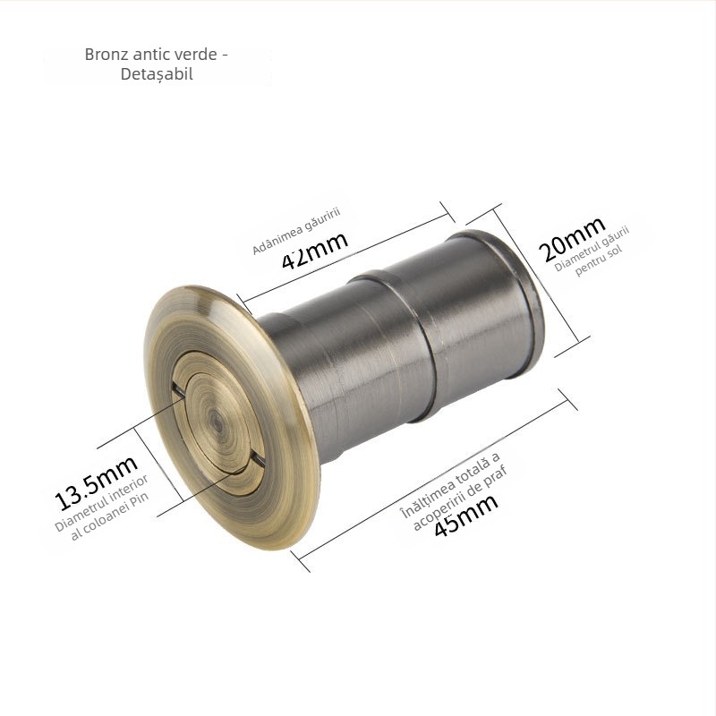 Tub din alamă protejat împotriva prafului pentru doparea orificiului de șurub la ușă – Model 2519/3427, Brand Leyoujia, Stil Lux ușor (Model 2519/3427 · Tip: Tub protejat împotriva prafului · Material: Alamă · Brand: Leyoujia · Stil: Lux ușor)