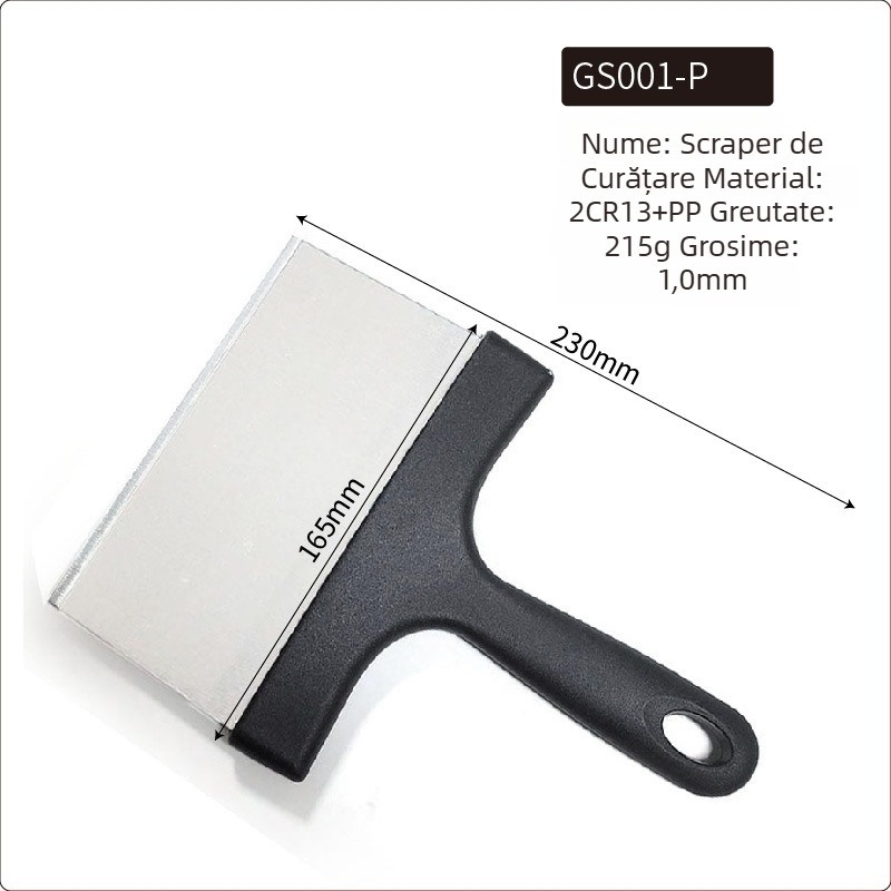 Set de spatule teppanyaki din oțel inoxidabil pentru grătar în aer liber — design modern minimalist, include spatule pentru steak și clătite, personalizabile