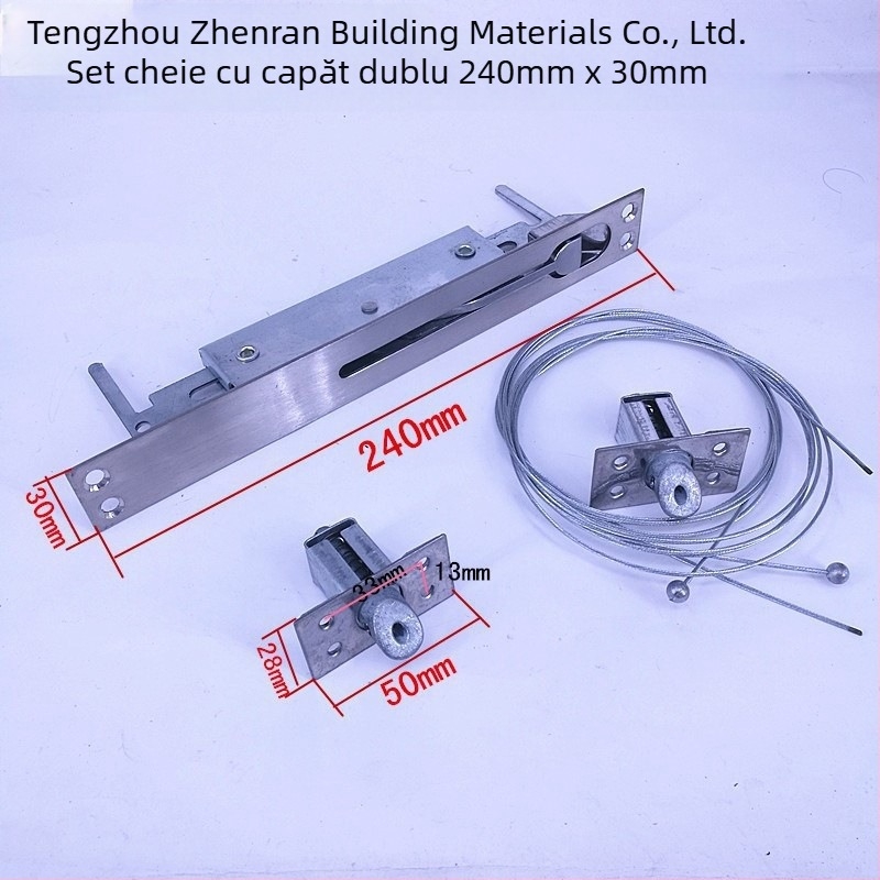 Zăvor pentru ușă anti-furt din oțel inoxidabil, control central, zăvoare ascunse sus și jos, semi-automat — Modelul 101, sanmushi