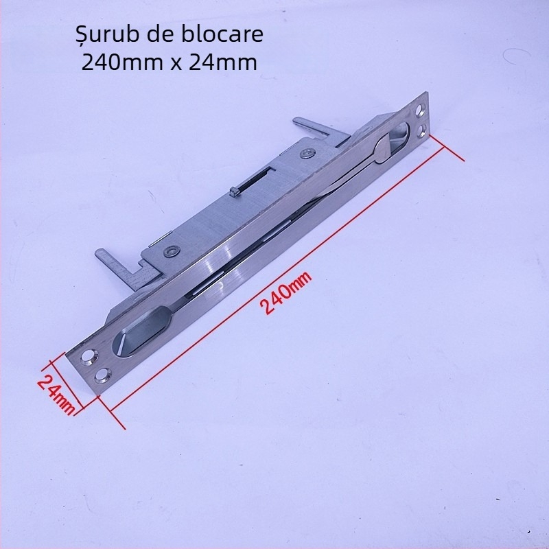 Zăvor pentru ușă anti-furt din oțel inoxidabil, control central, zăvoare ascunse sus și jos, semi-automat — Modelul 101, sanmushi