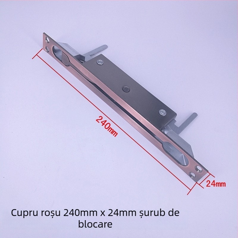 Zăvor pentru ușă anti-furt din oțel inoxidabil, control central, zăvoare ascunse sus și jos, semi-automat — Modelul 101, sanmushi