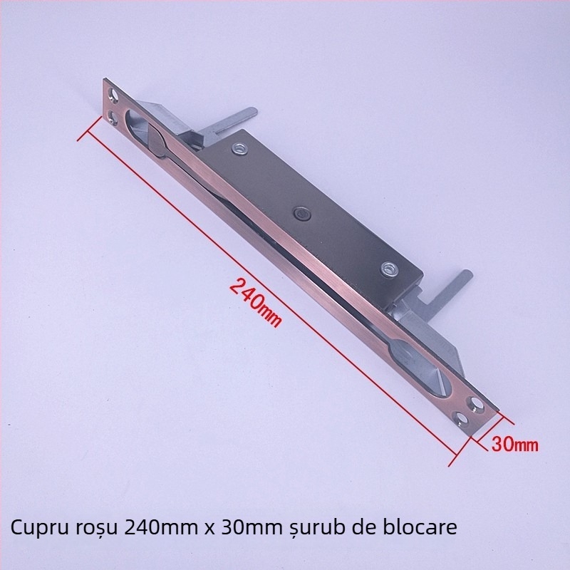 Zăvor pentru ușă anti-furt din oțel inoxidabil, control central, zăvoare ascunse sus și jos, semi-automat — Modelul 101, sanmushi