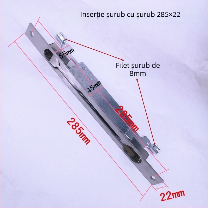 Zăvor pentru ușă anti-furt din oțel inoxidabil, control central, zăvoare ascunse sus și jos, semi-automat — Modelul 101, sanmushi