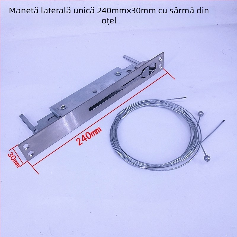 Zăvor pentru ușă anti-furt din oțel inoxidabil, control central, zăvoare ascunse sus și jos, semi-automat — Modelul 101, sanmushi
