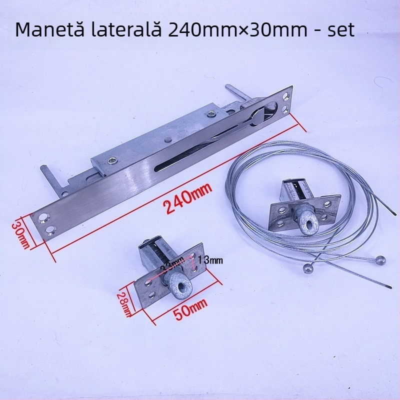 Zăvor pentru ușă anti-furt din oțel inoxidabil, control central, zăvoare ascunse sus și jos, semi-automat — Modelul 101, sanmushi