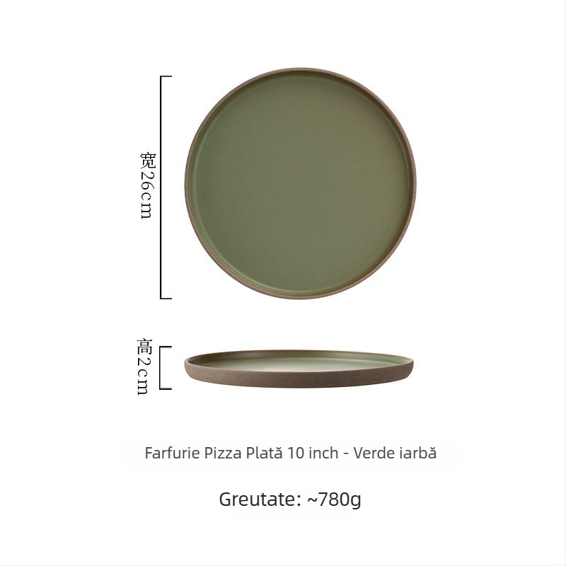 Farfurie din porțelan în stil japonez, rotundă, compatibilă cu microundele, personalizabilă