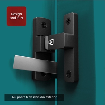 Zăvor pentru ușă Tip A, Model 83 Buckle, Aliaj de zinc, Finisaj nisipos, Montaj pe suprafață, Interior