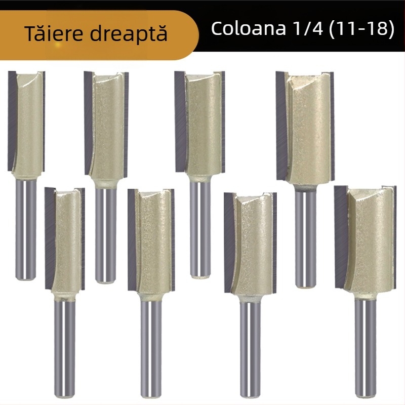 Freză de canelare pentru prelucrarea lemnului, cu muchii simple și duble, compatibilă CNC/gravare, pentru lemn, MDF și plăci laminate