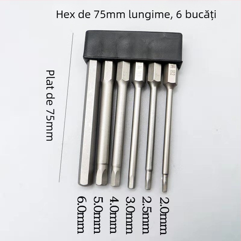 Set de biti magnetici, duri pentru șurubelnițe electrice: Philips, plat, Torx și HEX, pentru bormașini fără fir și șurubelnițe manuale
