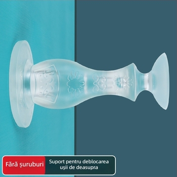 Stoper de ușă din silicon — montaj fără găuri, anti-coliziune, pentru ușile de intrare și cele din spate