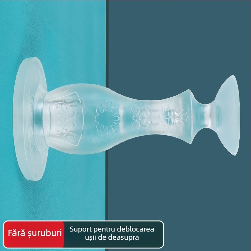 Stoper de ușă din silicon — montaj fără găuri, anti-coliziune, pentru ușile de intrare și cele din spate