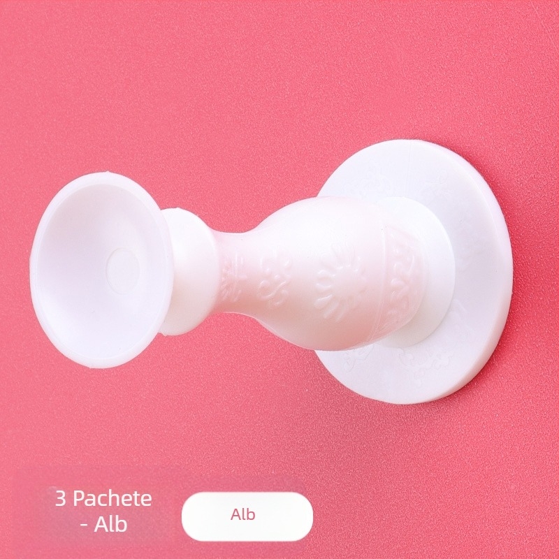 Stoper de ușă din silicon — montaj fără găuri, anti-coliziune, pentru ușile de intrare și cele din spate