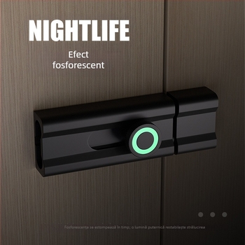 CX-11 Încuietoare O-Latch pentru ușă, montaj adeziv interior, aliaj de aluminiu, placare electrolitică, Tianlin, stil modern minimalist