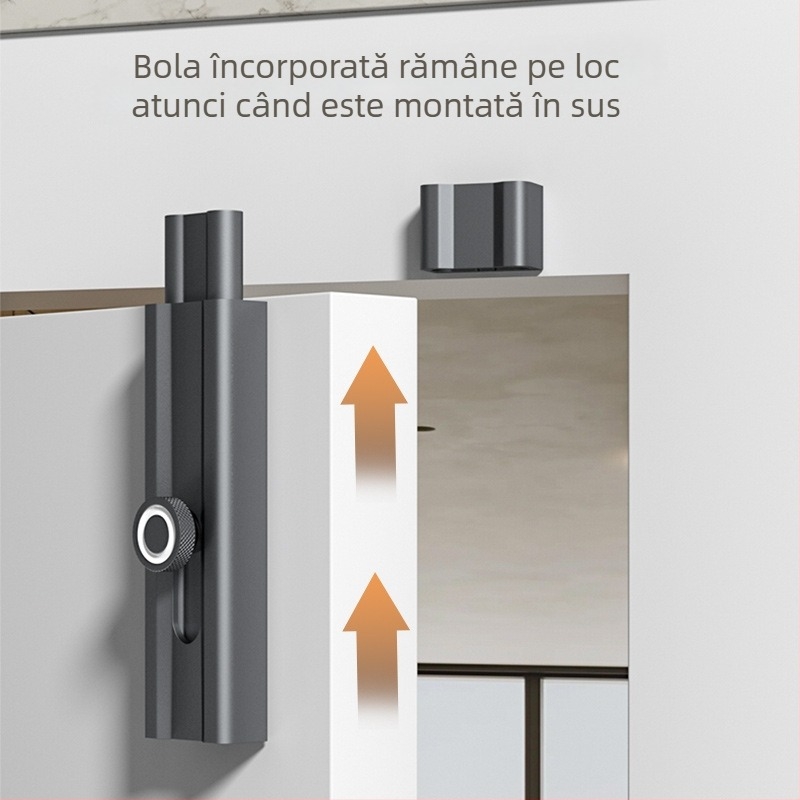 CX-11 Încuietoare O-Latch pentru ușă, montaj adeziv interior, aliaj de aluminiu, placare electrolitică, Tianlin, stil modern minimalist