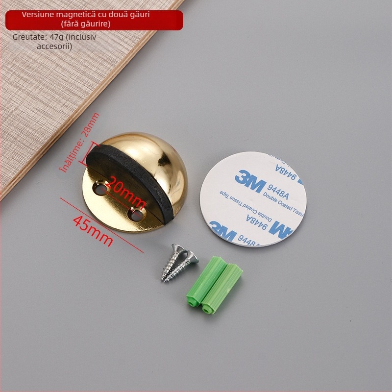 Stoper anti-coliziune pentru uși Turtle Top/Door Stop – oțel inoxidabil 304, montaj pe podea, control manual