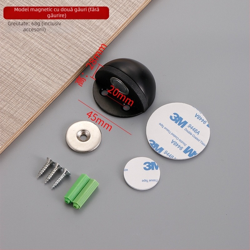 Stoper anti-coliziune pentru uși Turtle Top/Door Stop – oțel inoxidabil 304, montaj pe podea, control manual