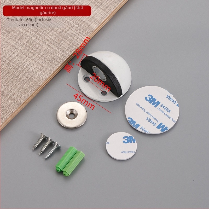 Stoper anti-coliziune pentru uși Turtle Top/Door Stop – oțel inoxidabil 304, montaj pe podea, control manual