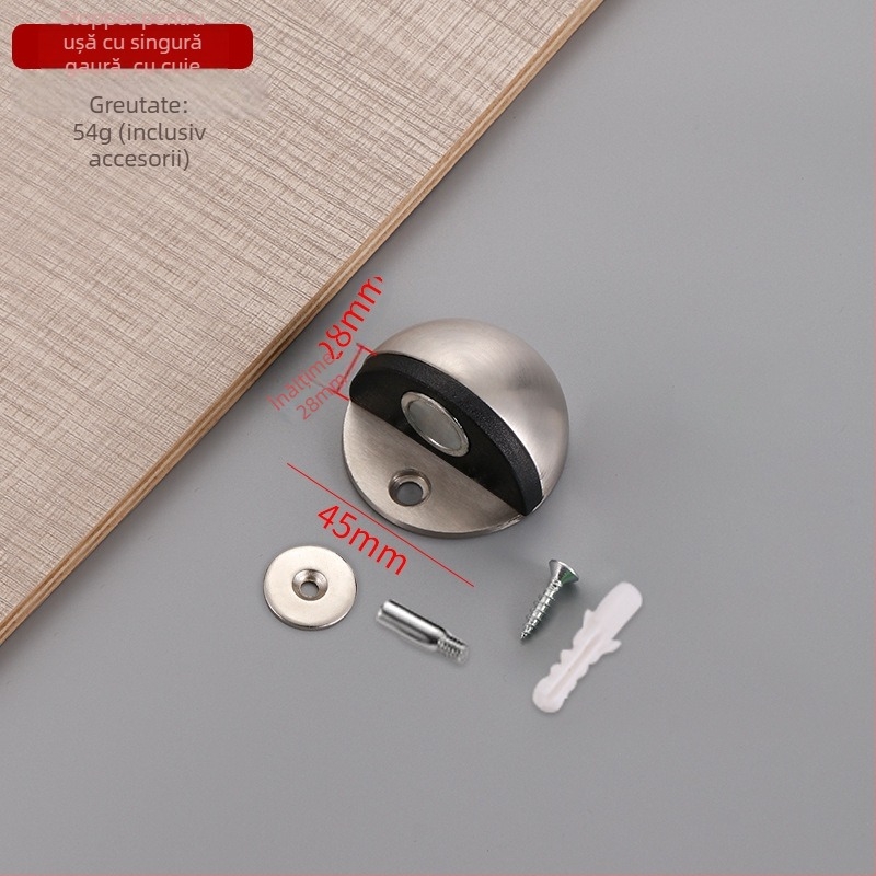 Stoper anti-coliziune pentru uși Turtle Top/Door Stop – oțel inoxidabil 304, montaj pe podea, control manual