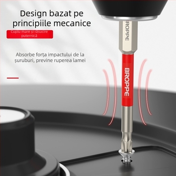 Set cu bormașină electrică și șurubelniță cu bit în cruce, cuplu înalt, magnet puternic, rezistență la impact, material HSS