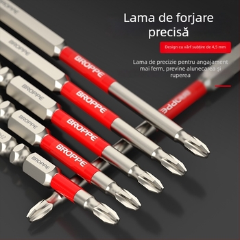 Set cu bormașină electrică și șurubelniță cu bit în cruce, cuplu înalt, magnet puternic, rezistență la impact, material HSS