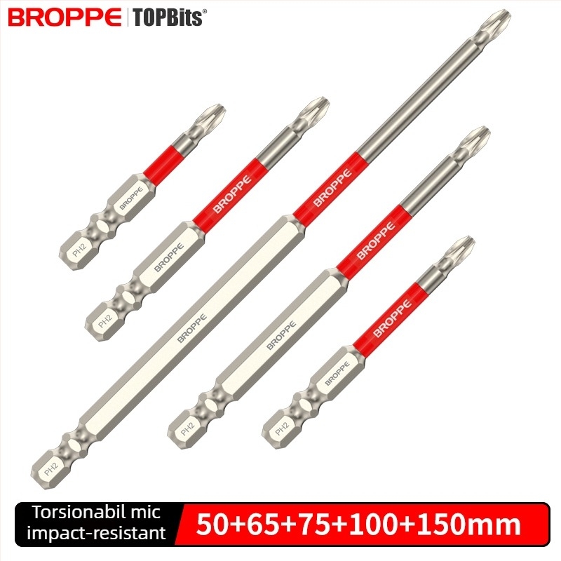 Set cu bormașină electrică și șurubelniță cu bit în cruce, cuplu înalt, magnet puternic, rezistență la impact, material HSS