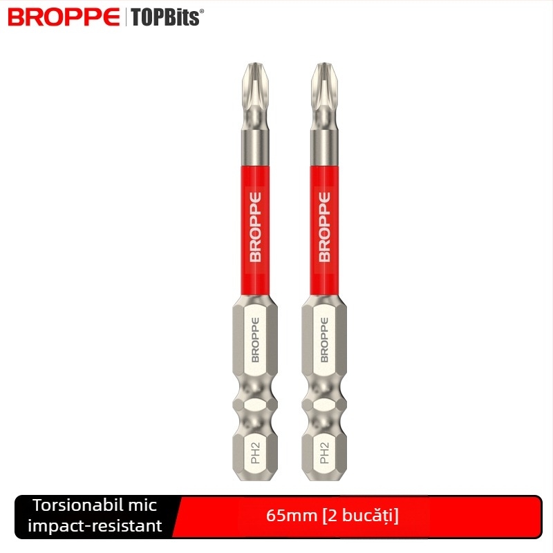 Set cu bormașină electrică și șurubelniță cu bit în cruce, cuplu înalt, magnet puternic, rezistență la impact, material HSS