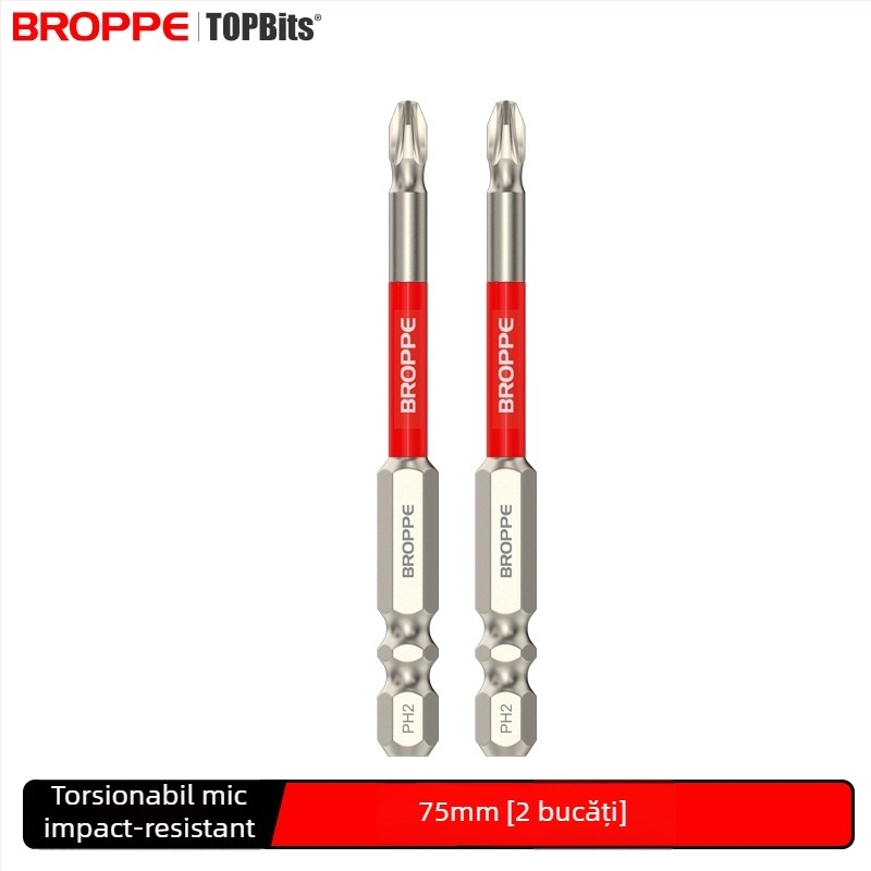 Set cu bormașină electrică și șurubelniță cu bit în cruce, cuplu înalt, magnet puternic, rezistență la impact, material HSS