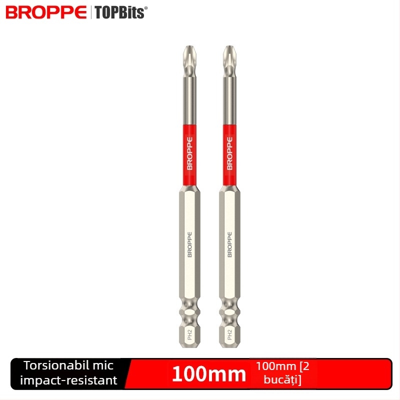 Set cu bormașină electrică și șurubelniță cu bit în cruce, cuplu înalt, magnet puternic, rezistență la impact, material HSS