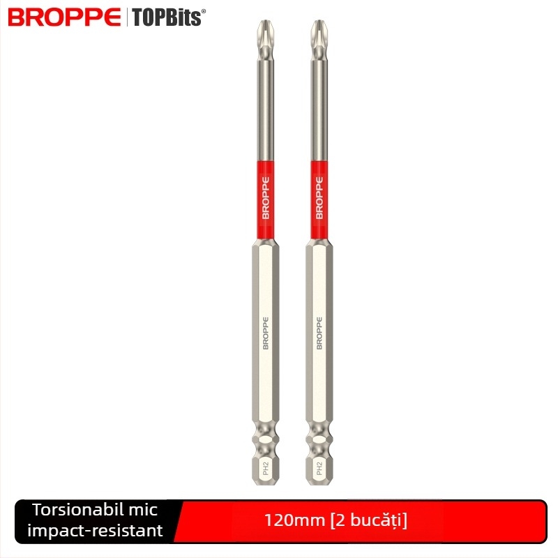 Set cu bormașină electrică și șurubelniță cu bit în cruce, cuplu înalt, magnet puternic, rezistență la impact, material HSS