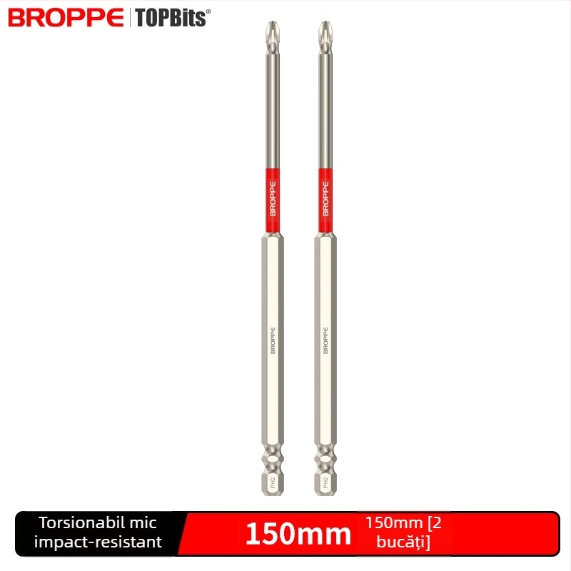 Set cu bormașină electrică și șurubelniță cu bit în cruce, cuplu înalt, magnet puternic, rezistență la impact, material HSS