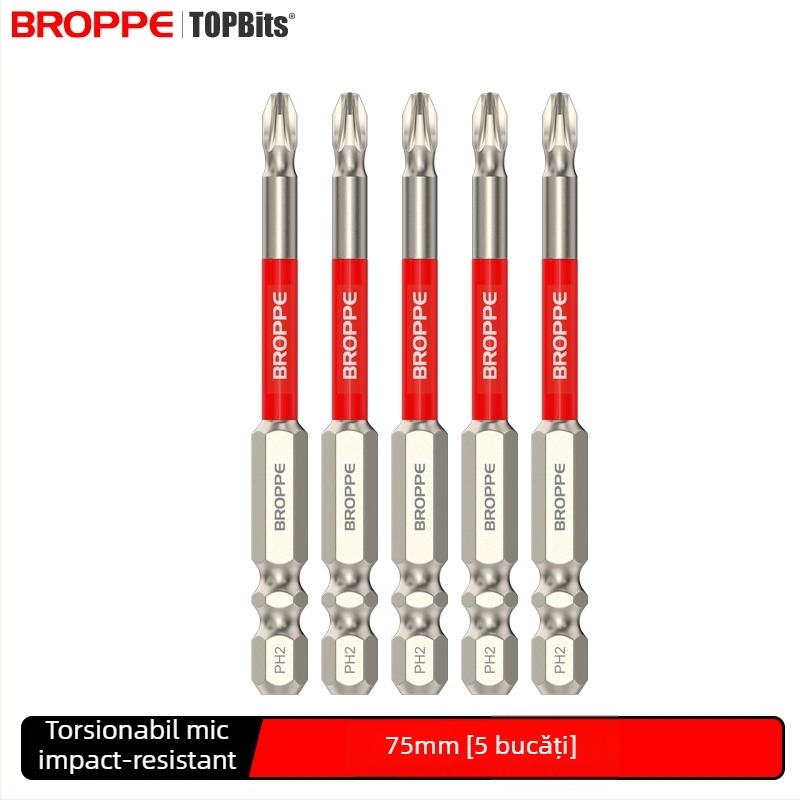 Set cu bormașină electrică și șurubelniță cu bit în cruce, cuplu înalt, magnet puternic, rezistență la impact, material HSS