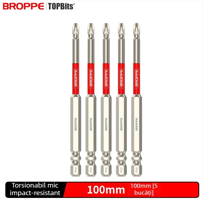Set cu bormașină electrică și șurubelniță cu bit în cruce, cuplu înalt, magnet puternic, rezistență la impact, material HSS