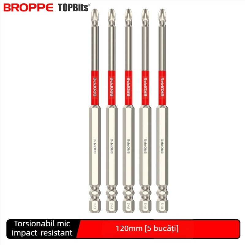 Set cu bormașină electrică și șurubelniță cu bit în cruce, cuplu înalt, magnet puternic, rezistență la impact, material HSS