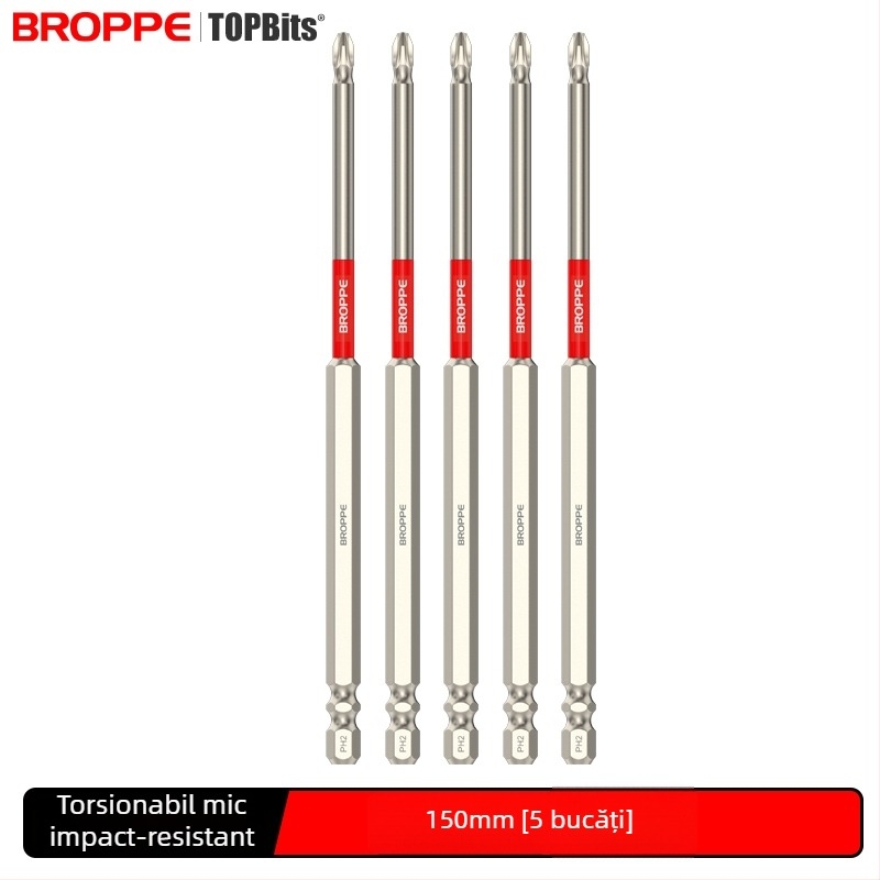 Set cu bormașină electrică și șurubelniță cu bit în cruce, cuplu înalt, magnet puternic, rezistență la impact, material HSS