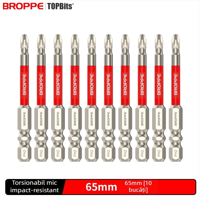 Set cu bormașină electrică și șurubelniță cu bit în cruce, cuplu înalt, magnet puternic, rezistență la impact, material HSS