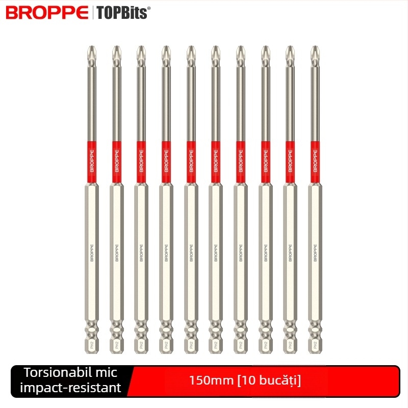 Set cu bormașină electrică și șurubelniță cu bit în cruce, cuplu înalt, magnet puternic, rezistență la impact, material HSS