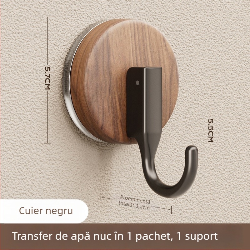 Cârlig de aspirare cu stil antic, material ABS, montaj fără găuri, potrivit pentru baie și bucătărie