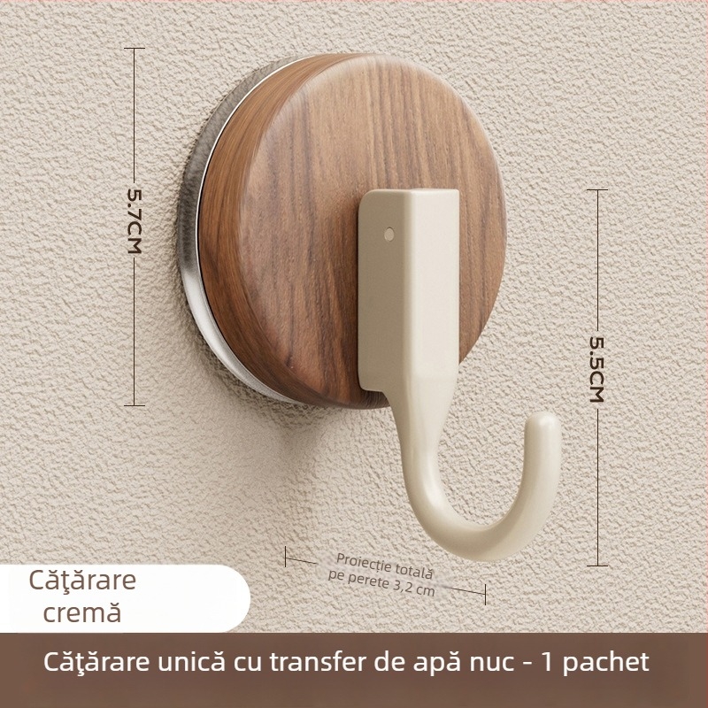 Cârlig de aspirare cu stil antic, material ABS, montaj fără găuri, potrivit pentru baie și bucătărie