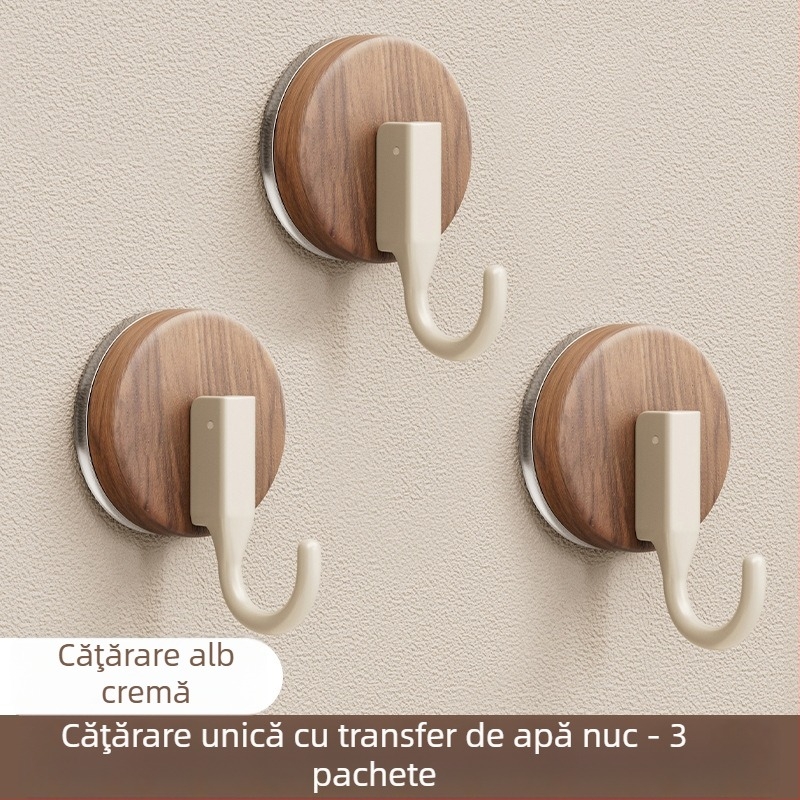 Cârlig de aspirare cu stil antic, material ABS, montaj fără găuri, potrivit pentru baie și bucătărie