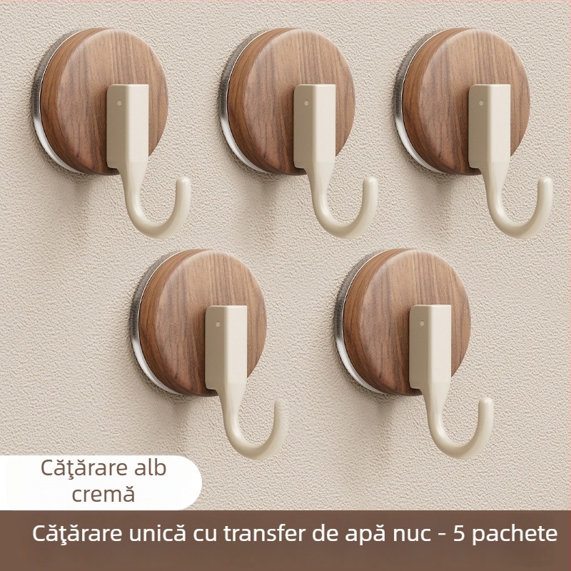 Cârlig de aspirare cu stil antic, material ABS, montaj fără găuri, potrivit pentru baie și bucătărie